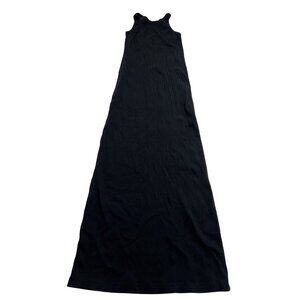 ILOUITY Maternity Ribbed Tank Dress in Black